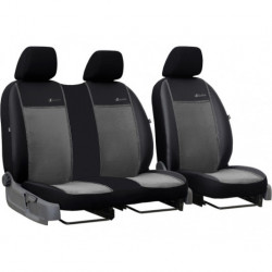 Huse universale pentru furgonete Exclusive Alcantara 2+1 gri închis-negru