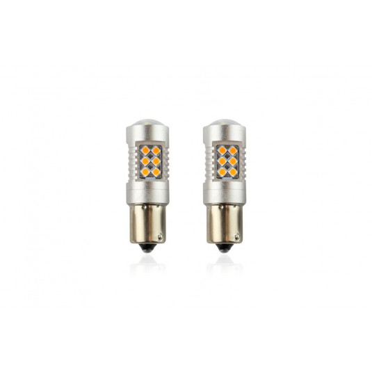 Becuri LED CANBUS (P21W) 12V/24V portocaliu