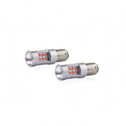 Becuri LED CANBUS (P21/5W) 12V/24V roșu
