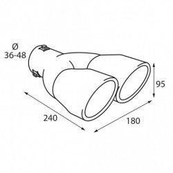 Finală de evacuare (Ø evacuare până la 48mm) TS-22