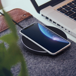 Încărcător wireless - ultra subțire - negru - 1,5 A