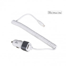 Încărcător cablu Lightning+USB 12/24V