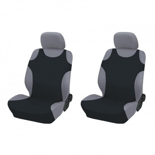 Huse auto Tricou față - negru 2buc
