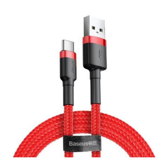 Cablu USB la USB-C BASEUS Cafule 1,5A 100cm roșu