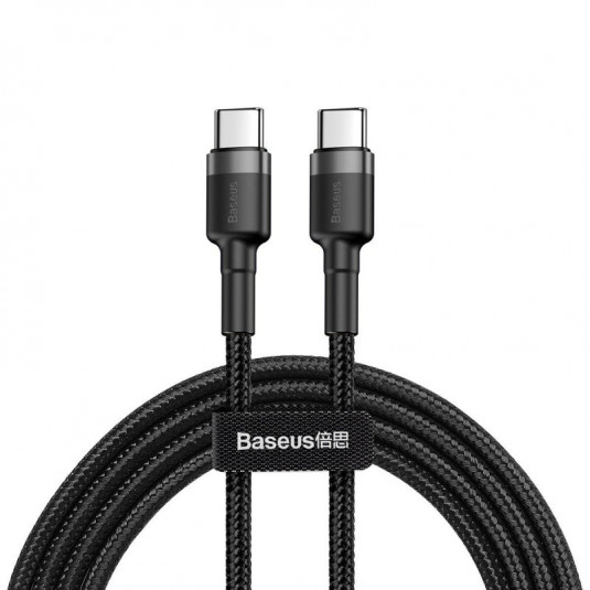 Cablu USB-C la USB-C BASEUS Cafule PD 2.0, QC 3.0, 60W, 200 cm
