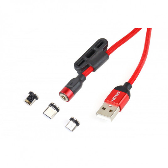 Cablu multi USB Lightning/USB C/micro USB 100cm UC-08