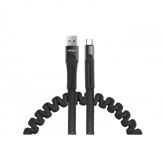 Cablu USB+microUSB spiralat 120cm FullLINK UC-12