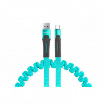 Cablu USB+USB-C spiralat 120cm FullLINK UC-14