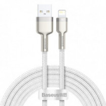 Cablu USB Lightning Baseus Cafule, alb 2,4A 200 cm