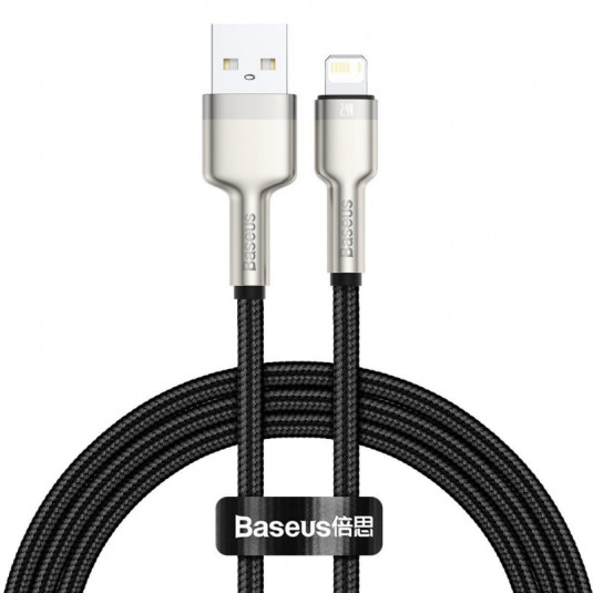 Cablu USB Lightning Baseus Cafule, negru 2,4A 100 cm