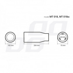 Sfârşit de eşapament (Ø eşapament până la 65mm) MT 018BC