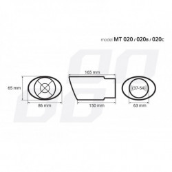 Ieșire de eșapament (Ø eșapament până la 54mm) MT 020B