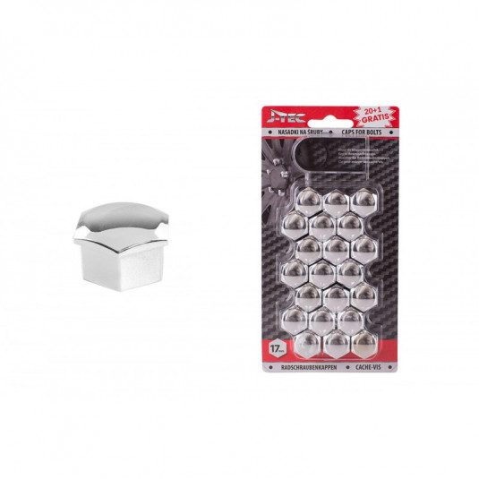 Set de capace pentru șuruburi roți 17 mm - cromate