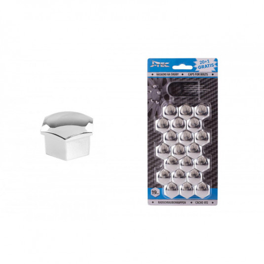 Set capace pentru șuruburi roți 19 mm - cromate