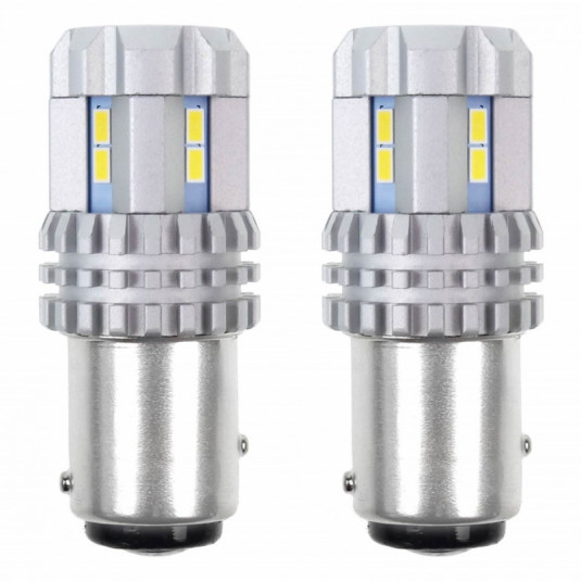 Becuri LED CANBUS 3020 22SMD UltraBright 1157 BAY15D P21/5W Alb 12V/24V