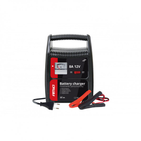 Încărcător AMiO pentru baterii auto/moto 8A, 12V SBC-8A