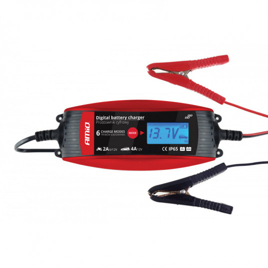 Incarcator auto/moto digital AMiO 6V/12V - 2A/4A - DVL DBC-4A