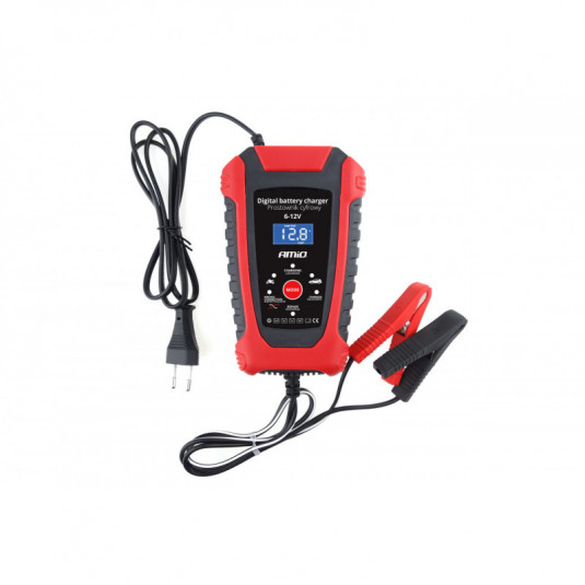 AMiO Încărcător auto/moto digital 6V/12V - 2A/6A - DBC-02