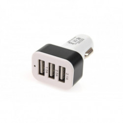 Încărcător auto pentru telefon mobil cu 3xUSB alb PCH-03