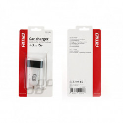 Încărcător auto pentru telefon mobil cu 3xUSB alb PCH-03