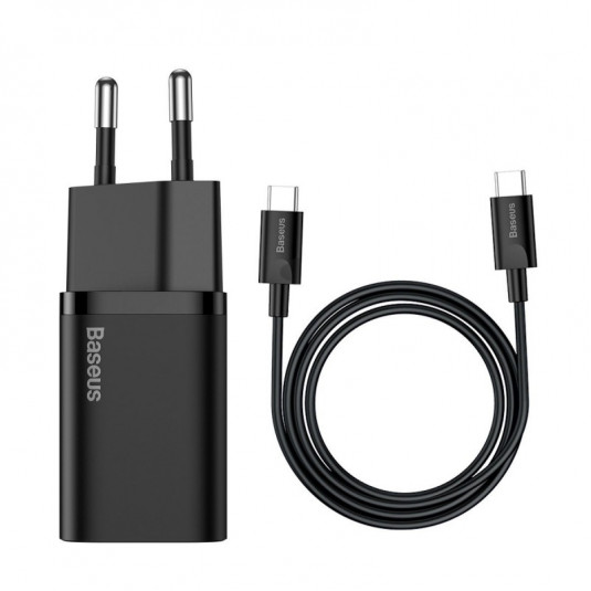 Încărcător USB-C Baseus Mini Power Delivery 25W cu cablu USB-C 100 cm