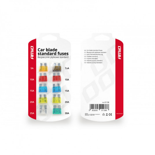 Siguranțe auto 10buc blister Standard
