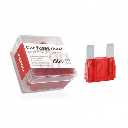 Siguranțe auto MAXI carcasă 10 buc. 50A