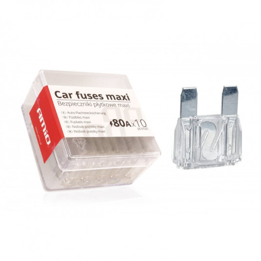 Siguranțe auto MAXI carcasă 10 buc 80A