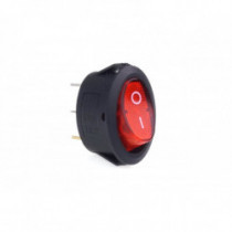 Întrerupător basculant rotund cu iluminare roșie 12/230V - BU01