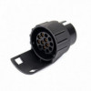 Adaptor pentru cuplaj remorcă pentru conectarea unui conector cu 13 pini la o priză cu 7 pini pe vehicul. Tensiune 12V.