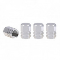 Capace ventil aluminiu argintii 4 buc