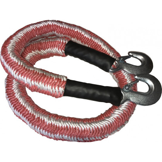 Cablu de remorcare elastic cu 2 carabiniere 2500-3500 kg