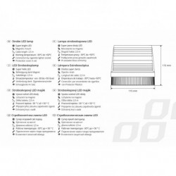 Girofar LED stroboscopic AMiO 12V