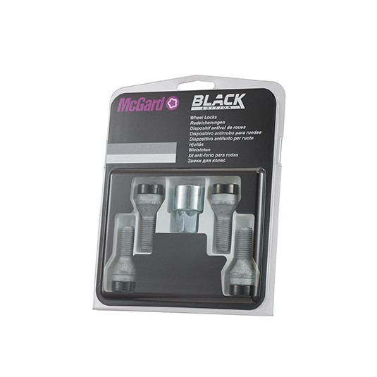 Șuruburi de siguranță McGard M14x1,5x27,3mm 60° BLACK EDITION