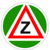 autocolant exterior "Începător" cerc tricolor 
