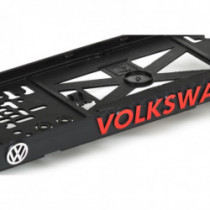 Suport pentru plăcuță de înmatriculare 3D VOLKSWAGEN roșu