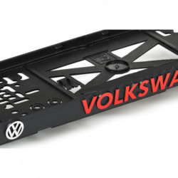 Suport pentru plăcuță de înmatriculare 3D VOLKSWAGEN roșu