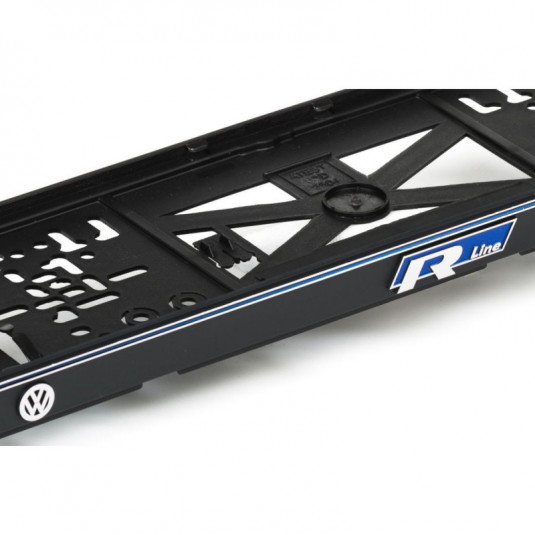 Suport plăcuță înmatriculare 3D VW R LINE albastru
