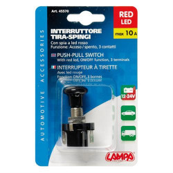 Întrerupător 12V 10A push-pull verde
