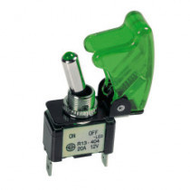 Întrerupător pârghie 12 V 20 A verde