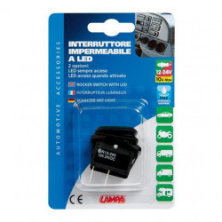 Întrerupător cu indicator verde, etanș 10A 12/24V