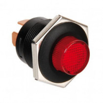 Întrerupător cu buton cu indicator LED, roșu, 12/24 V
