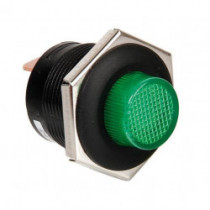 Întrerupător cu buton și indicator LED, verde, 12/24 V