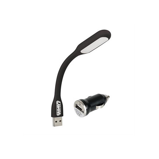 Lumina LED flexibila + reducator USB 12/24V 1000mA neagra