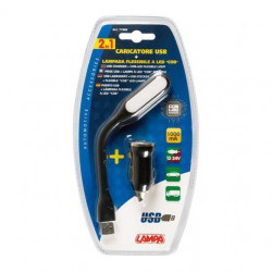 Lumina LED flexibila + reducator USB 12/24V 1000mA neagra