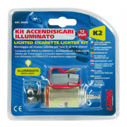 Încălzitor auto - Priză cu iluminare + aprindere