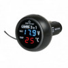 Voltmetru digital 12/24V cu termometru și ieşire USB Termometru interior pentru vehicule de pasageri și mărfuri -9°C / +80°C tester 12/24V baterii și alternatoare care arată starea bateriei ...