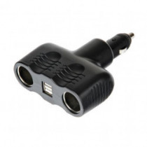 Mufă ciocan - splitter 12 / 24 V + USB
