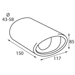 Capăt de eșapament (Ø eșapament până la 58mm) TS-17L