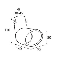 Vârf de evacuare (Ø evacuare până la 45mm) TS-21